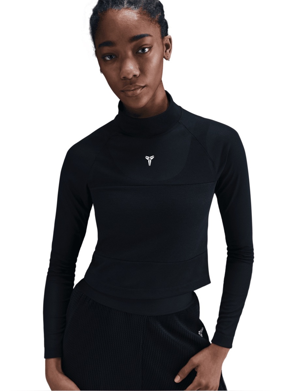 Women's Nike Kobe L/S Cropped Top Black
